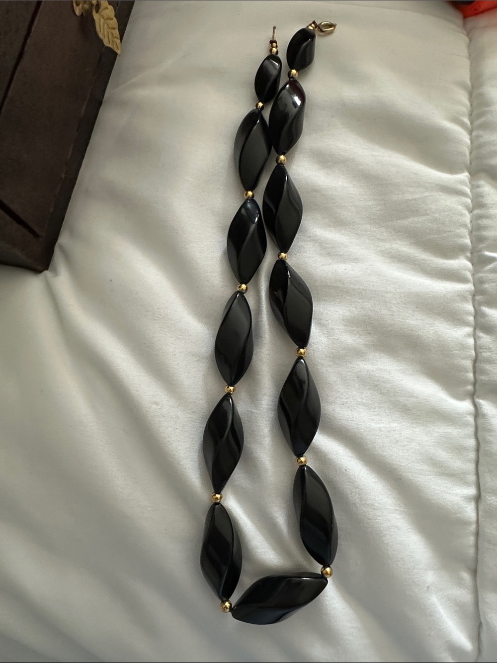 Vintage black Trifari necklace